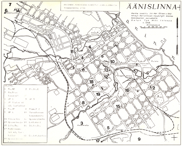 The map of Äänislinna