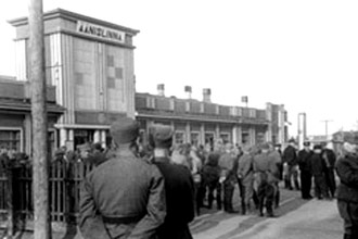1940-luvun alussa. Rautatieasema