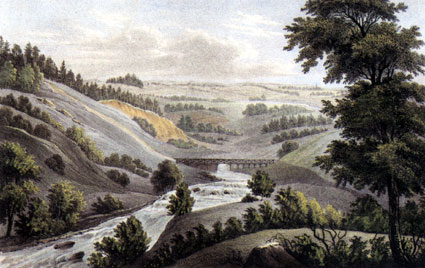 1830's. Rajajoki River. Lithography