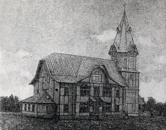 1890-luvun lopulla. Valkeasaareen luterilainen kirkko