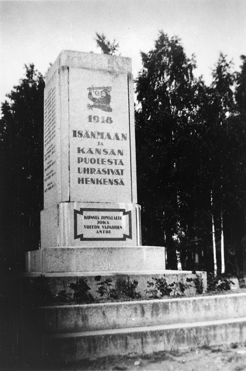 1920's. Monument in Antrea
