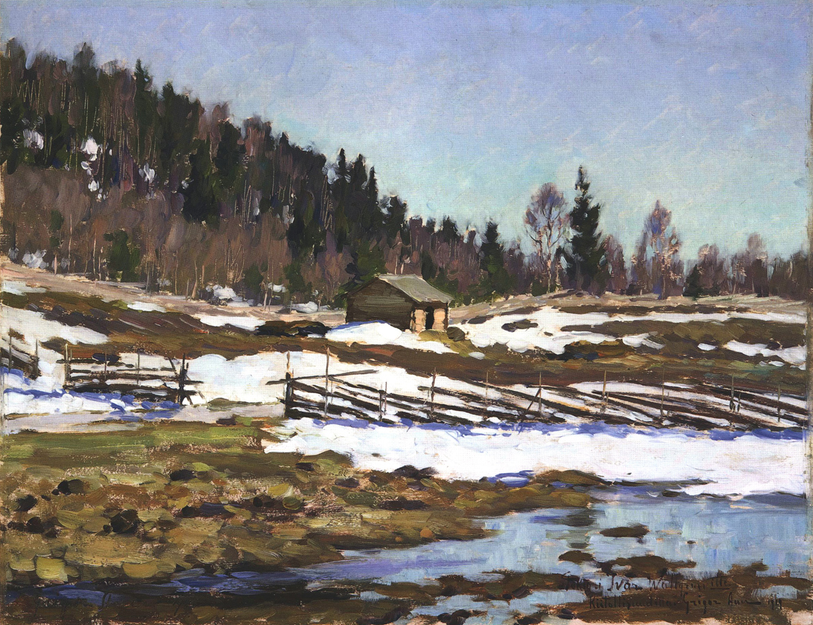 1918. Spring landscape in Impilahti
