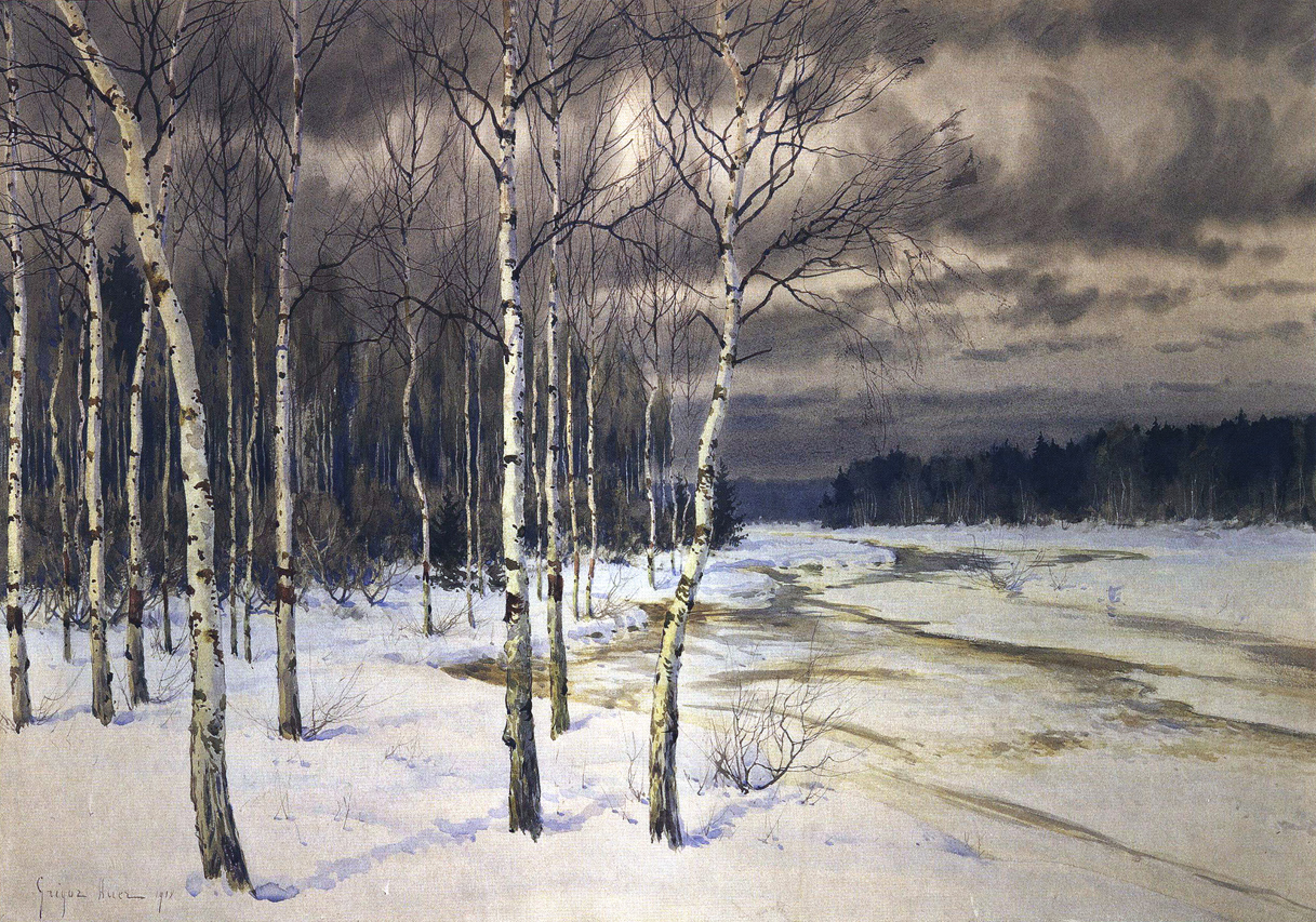 1918. Coastal birches in the early spring