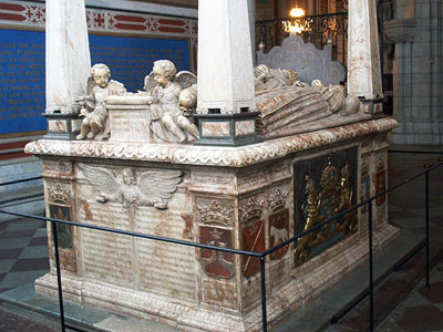 June 13, 2003. The sarcophagus of Swedish King Gustav Vasa in the Uppsala Cathedral