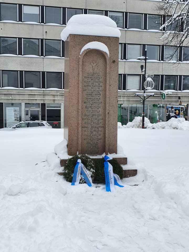 January 31, 2021. Monument to the Fallen in the Finnish War of Independence