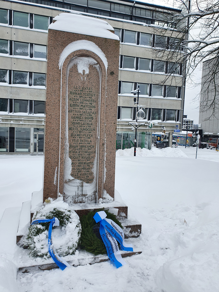 30 января 2022 года. Монумент павшим в Финской освободительной войне