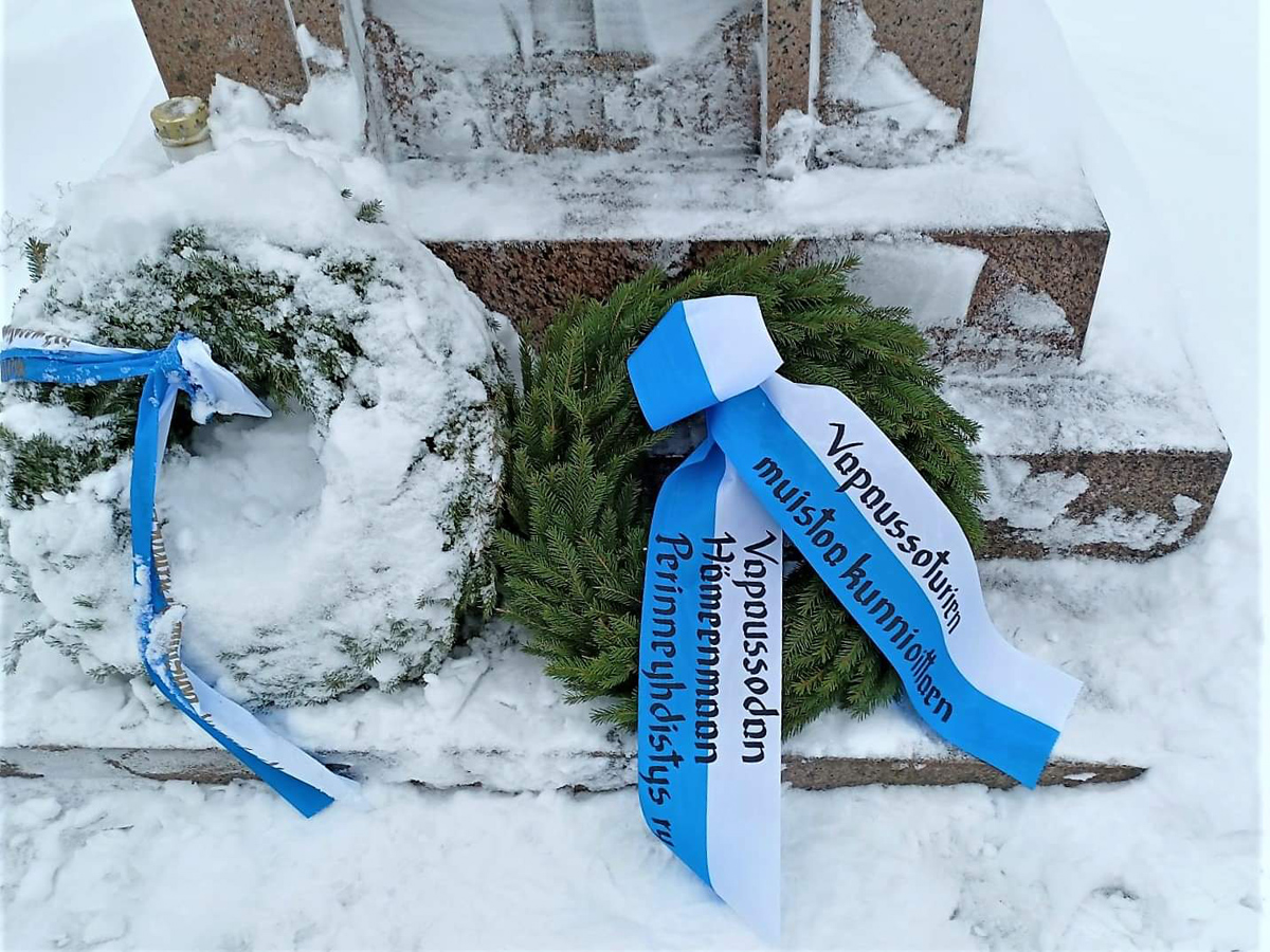 30 января 2022 года. Монумент павшим в Финской освободительной войне