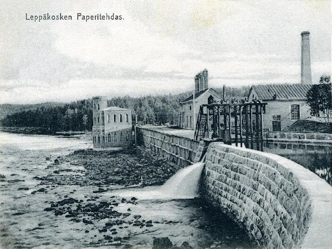 1900-luvun keskivaiheilla. Leppäkosken vesivoimalaitos