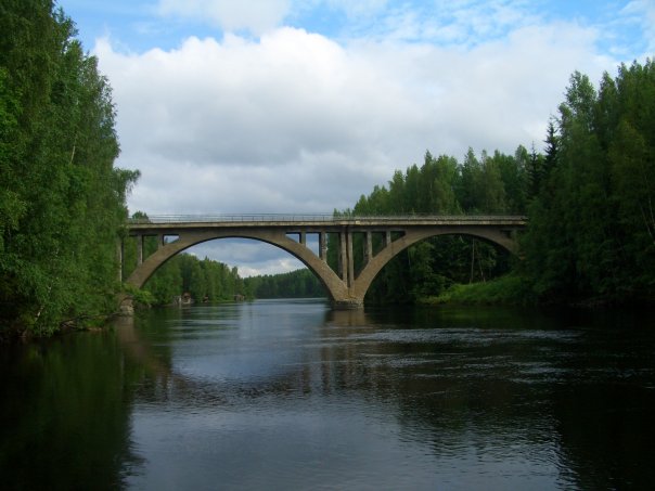 Late 2000's. Railway Bridge across the Jänisjoki River