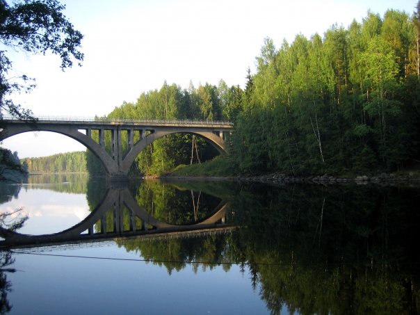 Late 2000's. Railway Bridge across the Jänisjoki River