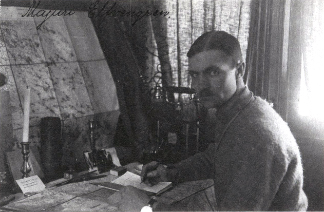 1919. Pohjois-Inkerin rykmentin komentaja Yrjö Elfvengren
