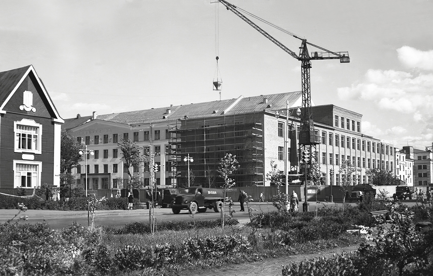 1960. Petrozavodsk. Building of Kareldrev Trust
