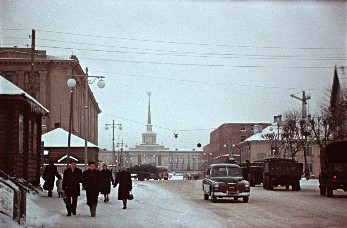 1957. Petrozavodsk. Building of Kareldrev Trust