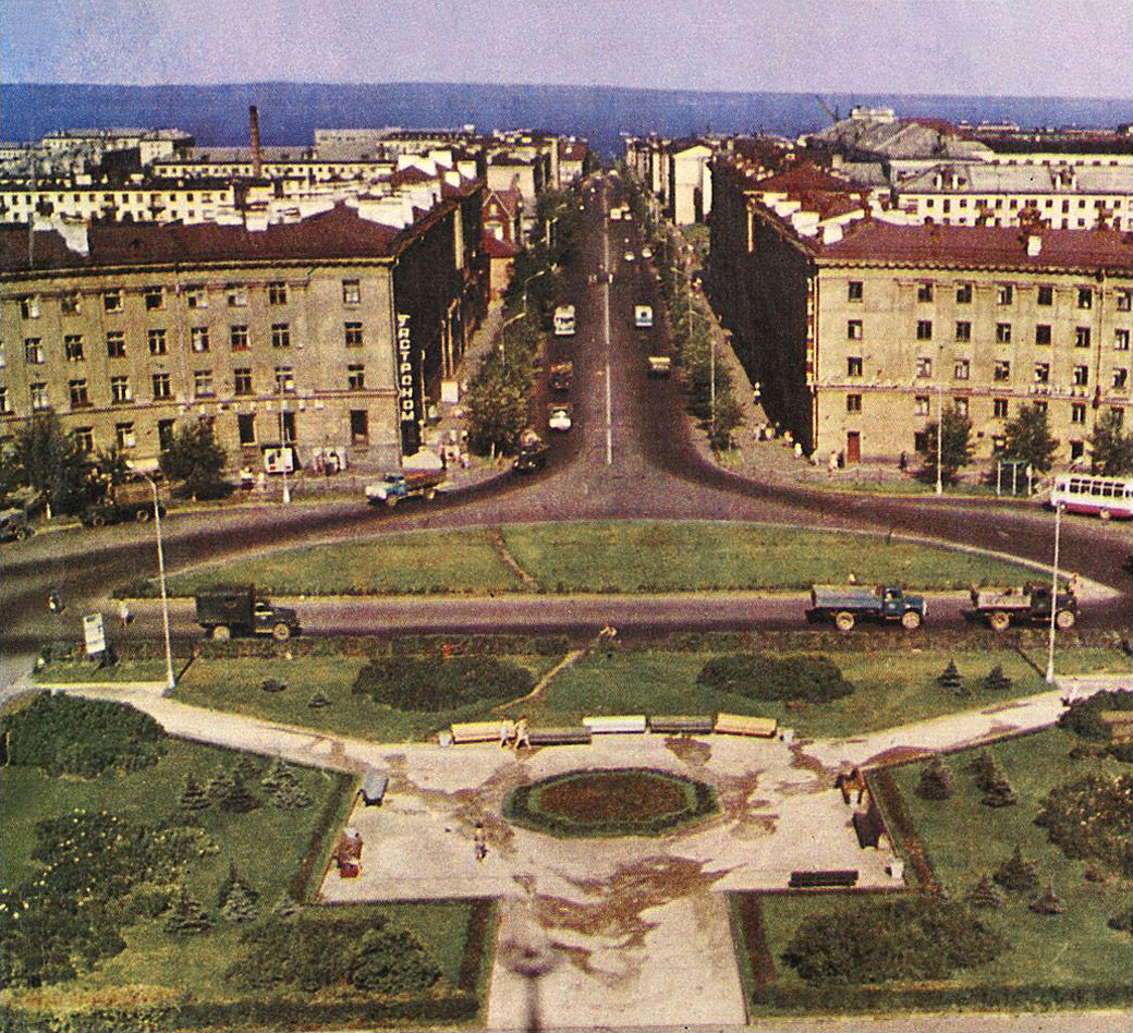 Early 1970's. Petrozavodsk. Building of Kareldrev Trust