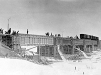 1919 год. Восстановление железнодорожного моста через реку Онда
