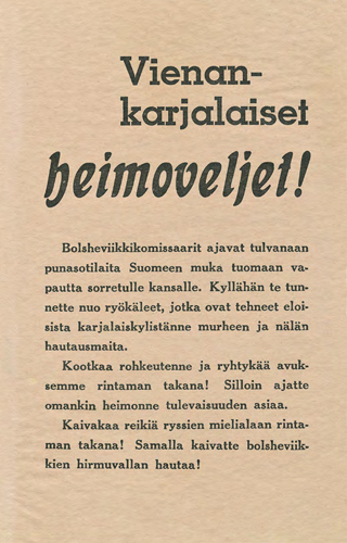 Finnish propaganda leaflet