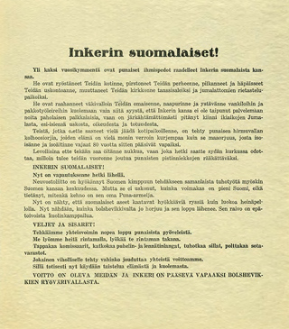 Finnish propaganda leaflet