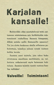 Finnish propaganda leaflet