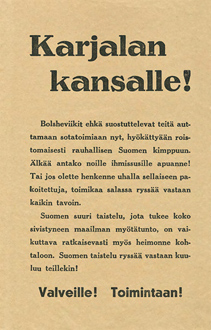 Finnish propaganda leaflet