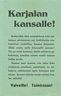 Finnish propaganda leaflet