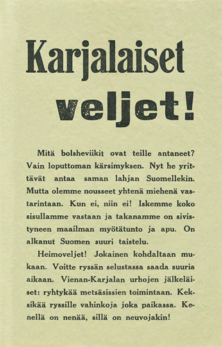 Finnish propaganda leaflet