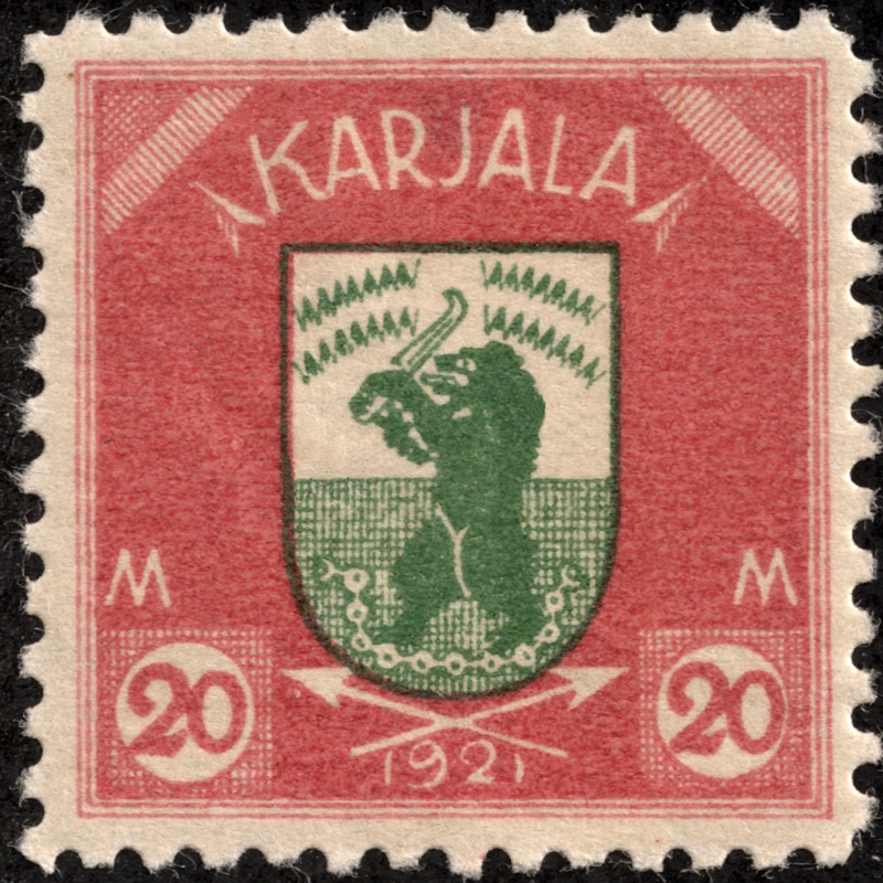 1921 год. Почтовая марка Карелии