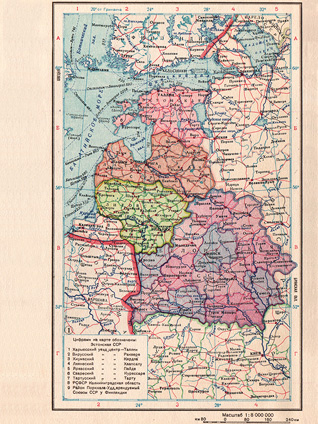 1947. Белорусская ССР, Литовская СССР, Латвийская ССР и Эстонская ССР