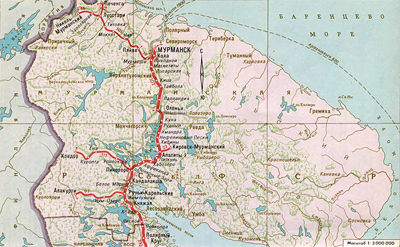 1982. Atlas of railways of USSR, Murmansk Region