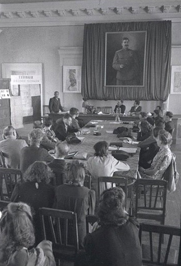 1948. Meeting of the Geology section of the Karelian-Finnish Research Facility of the USSR Academy of Sciences