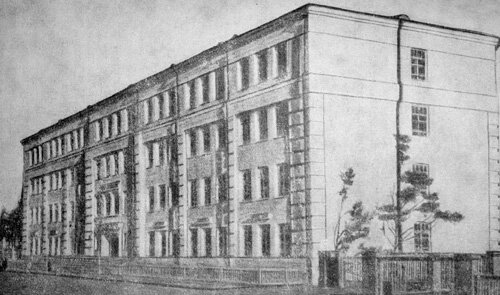 Early 1950's. Petrozavodsk. School on Goristaya Street