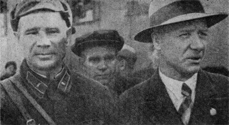 May 1940. Welcome ceremony of comrade Toivo Antikainen in the Petrozavodsk railway station
