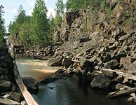 August 8, 2005. Suna River. Por-Porog Waterfalls
