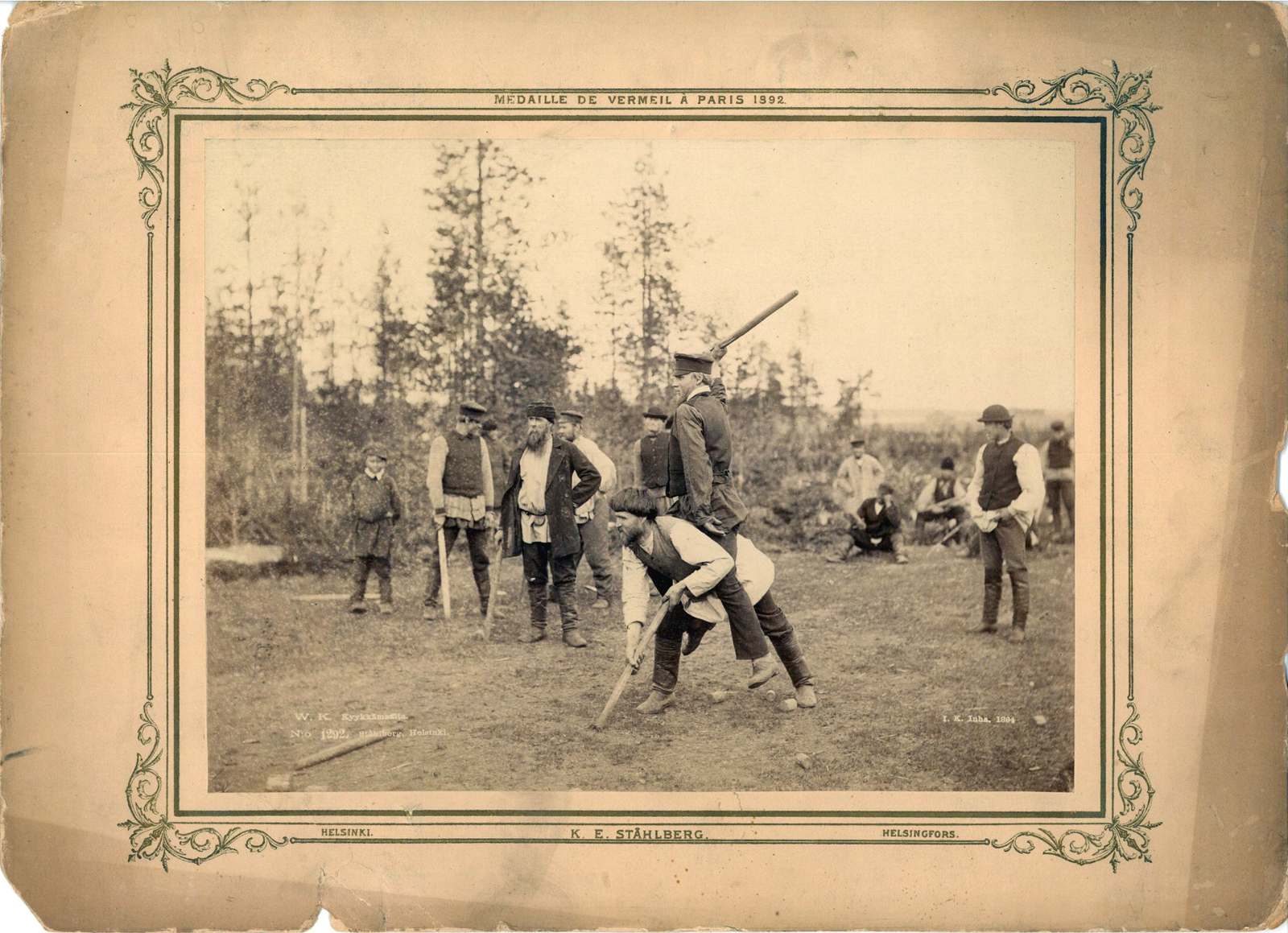1894. Kyykkä (old Karelian skittles, Karelian Gorodki)