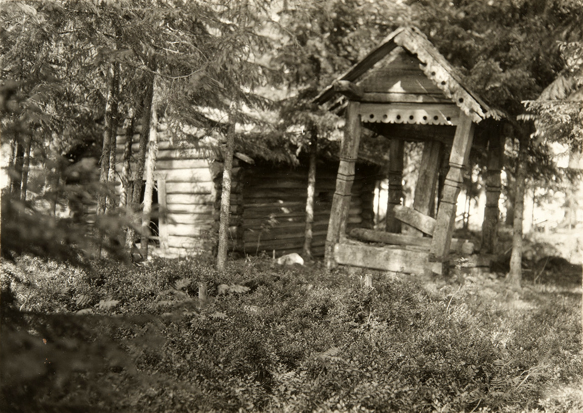 1929. Ägläjärvi. Orthodox Chapel and old cemetery