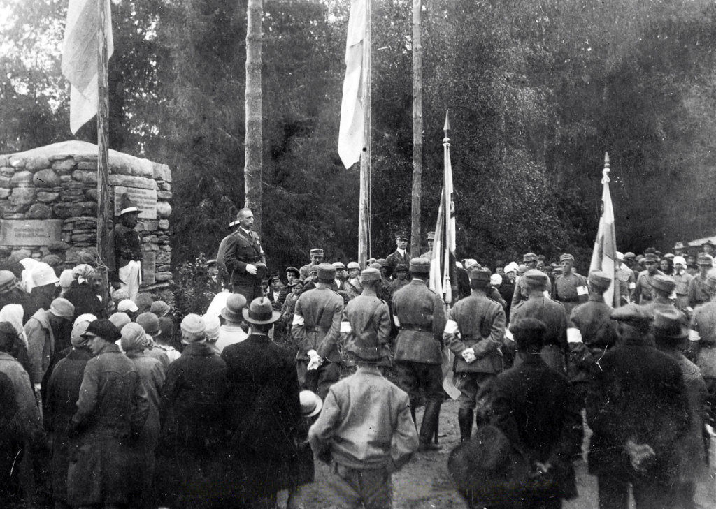 August 12, 1928. Opening of the Monument to the Battle of Hiekka