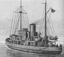 Early 1940's. Gunboat Sheksna (former icebreaker Aallokas)