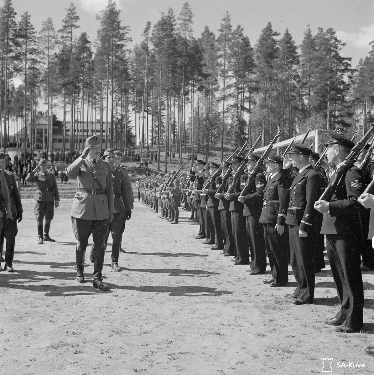 May 30, 1943. Mannerheim in Huuhanmäki