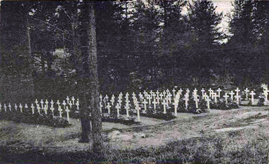 Early 1940's. Kumola. The cemetery of heroes
