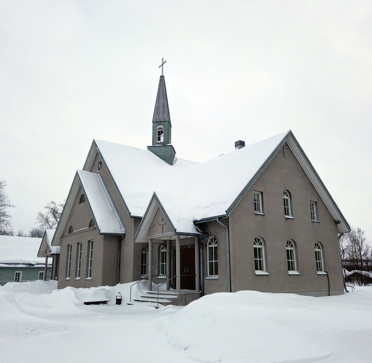 January 31, 2022. Lutheran church in Olonets