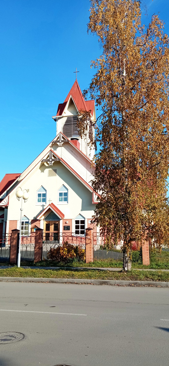 October 10, 2021. Lutheran church in Kondopoga