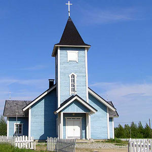 2000's. Lutheran church in Kalevala