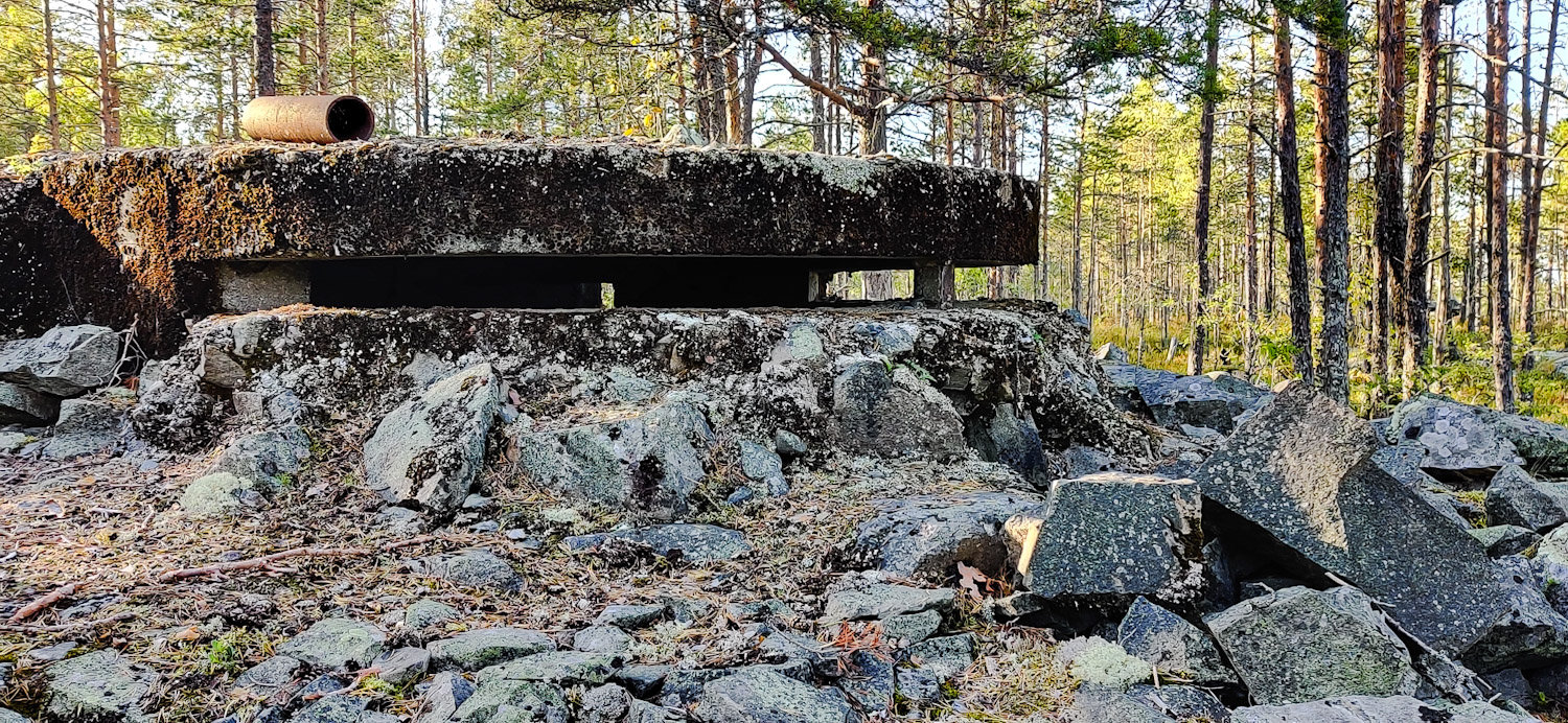 September 5, 2021. Positions of Finnish coastal artillery in Churnavolok Cape