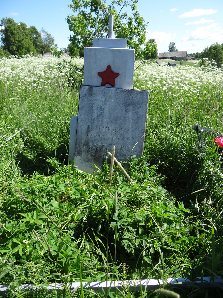 June 13, 2013. Grave of the Chairman of the Executive Committee of the Obzha Volost Soviet Vasily Efimov