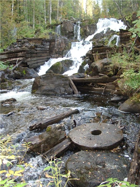 Late 2000's. Selkäkoski Rapids, ruins of the Mill