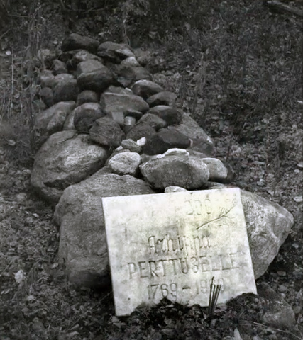 Early 1990's. The rune singer Arhippa Perttunen false grave