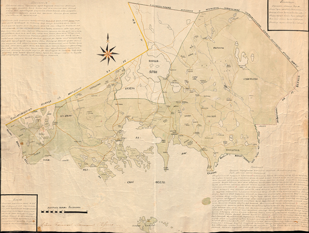 1779. Pohjois-Käkisalmen kihlakunnan kartasto