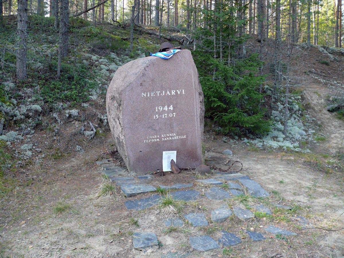 September 24, 2017. The monument to the battle on Nietjärvi Lake