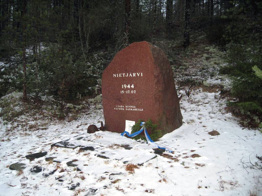 4. tammikuuta 2014. Nietjärven taistelun monumentti