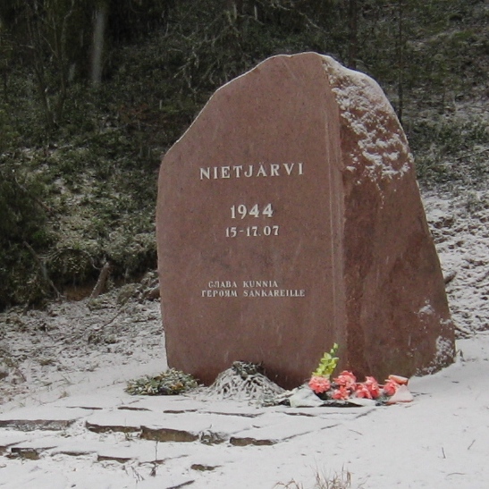 December 7, 2008. The monument to the battle on Nietjärvi Lake