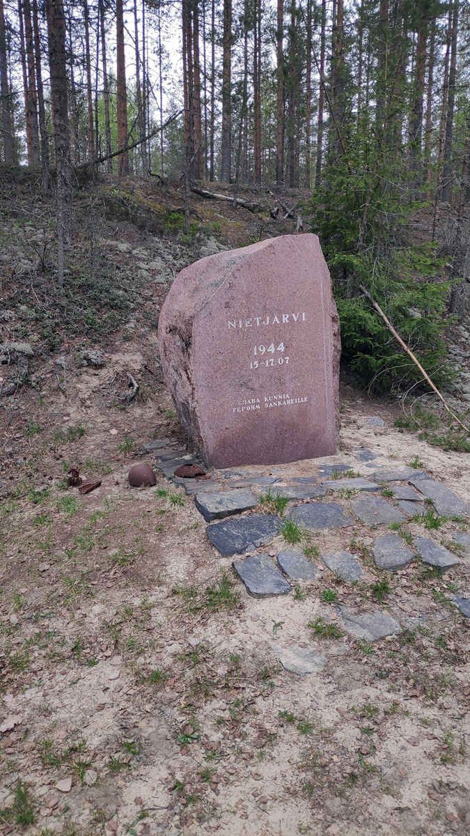 June 8, 2019. The monument to the battle on Nietjärvi Lake